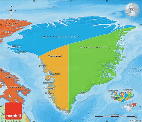MAP Map Of The World Greenland
